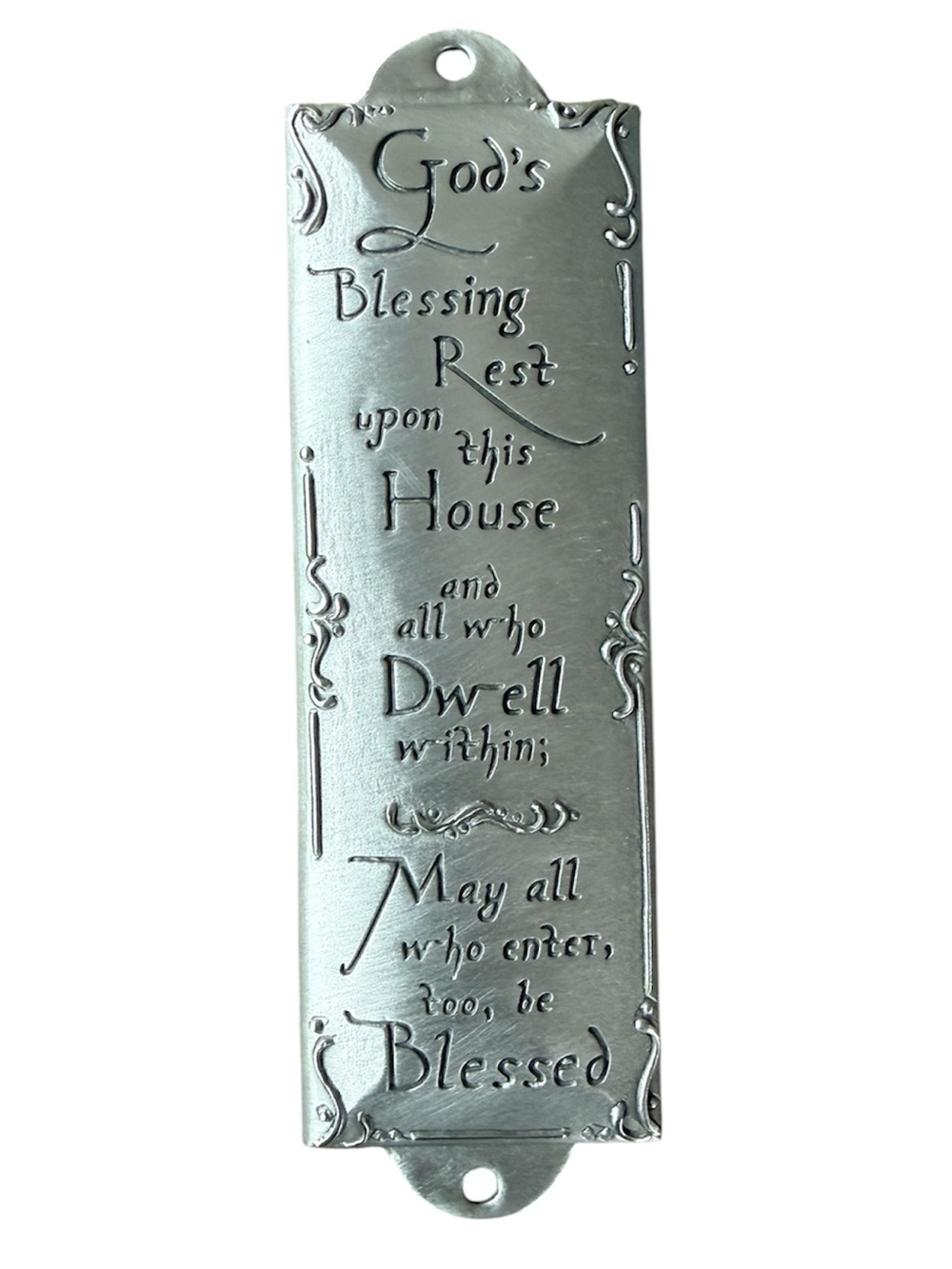 Door or Room Blessing Plaque, Pewter, Hand Finished, Gift Box, House Warming